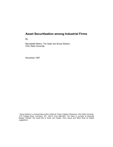 The Determinants of Asset Securitization Among Industrial Firms