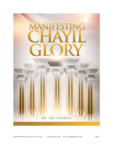 Click here to Manifesting Chayil Glory.