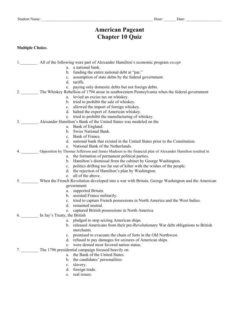 American Pageant Chapter 10 Quiz