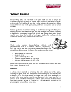 Whole Grains - University of Minnesota Extension