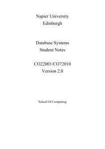 co22001 notes - Dr Gordon Russell