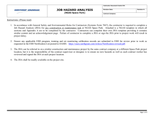 Job Hazard Analysis Form - Northrop Grumman Corporation