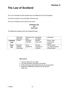 The Law of Scotland - Clydebank High School