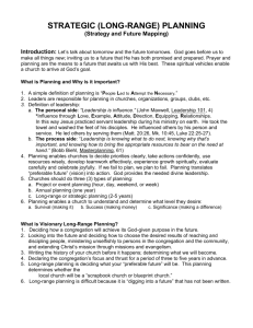 What is Visionary Long-Range Planning