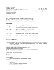 Curriculum Vitae - Alfred Lerner College of Business and Economics