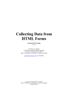 Collecting Data from HTML Forms