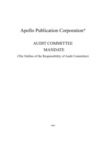 Audit Committee - Apollo Publication Corporation