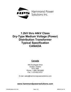 1.2kV thru 44kV Class Dry-Type Medium Voltage
