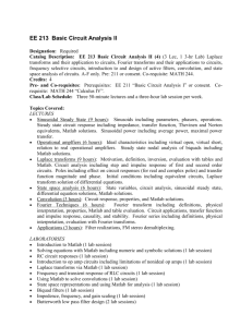 EE 213 Basic Circuit Analysis II - University of Hawaii