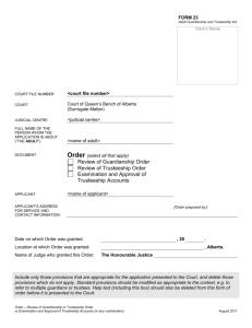 FORM 23-Order - Review of Guardianship or