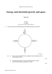 Energy and electricity/gravity and space