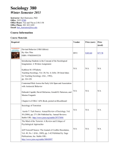 SOC 380 Burraston - BYU Sociology