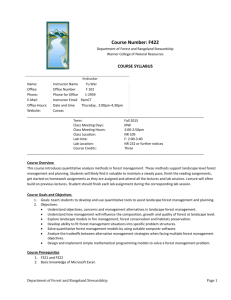 FRS_Syllabus_F422 - Warner College of Natural Resources
