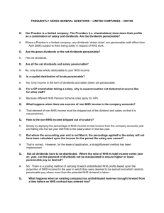 FREQUENTLY ASKED QUESTIONS - NHS Business Services