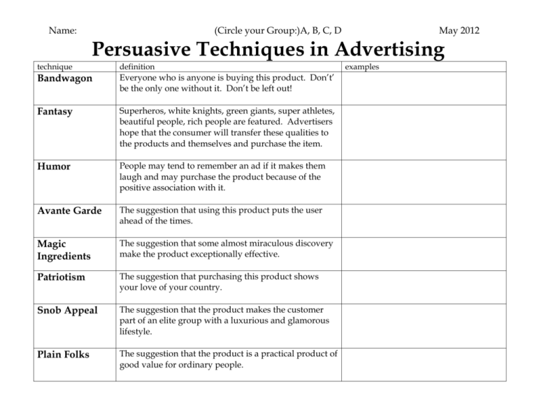 persuasive language in advertising