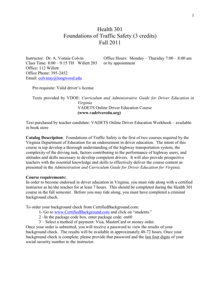 Driver Education Longwood University Driver Education Longwood University
