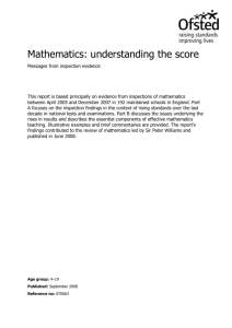 Mathematics: understanding the score