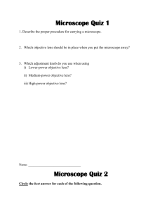 Microscope Quiz 1