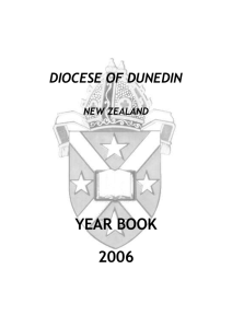 year book cover - Anglican Diocese of Dunedin