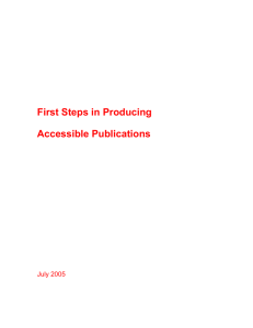 Producing Accessible Publications