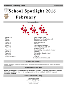 February Newsletter - Brookhaven Elementary School