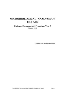 MICROBIOLOGICAL ANALYSIS OF THE AIR