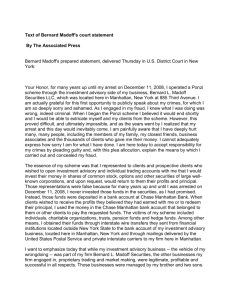 Text of Bernard Madoff's court statement