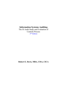 Information Systems Auditing: The IS Audit Study and Evaluation of