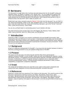 NovaNET Functional Test Plan