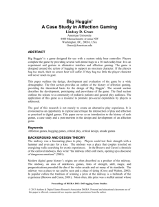 Big Huggin' A Case Study in Affection Games