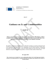 a. thematic ex ante conditionalities