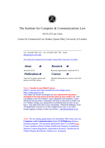 The Institute for Computer & Communications Law (ICCL/IT Law Unit