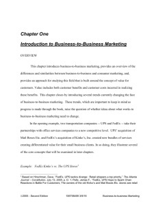 marketing fundamentals in business-to