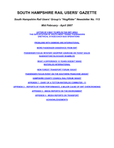 also in Microsoft Word format - South Hampshire Rail User Group