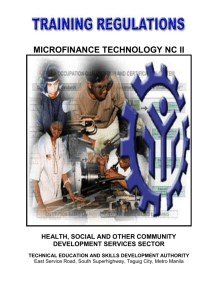 tr-microfinance technology nc ii