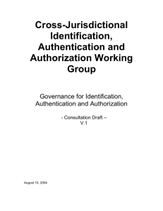 Governance for Identification, Authentication and Authorization