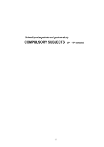 Compulsory subjects - Kineziološki fakultet