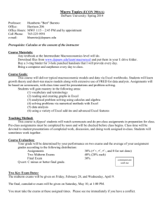 Syllabus for Intermediate Microeconomic Theory