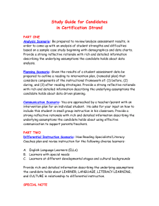 Study Guide for Certification Strand