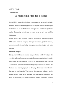 A Marketing Plan for a Hotel