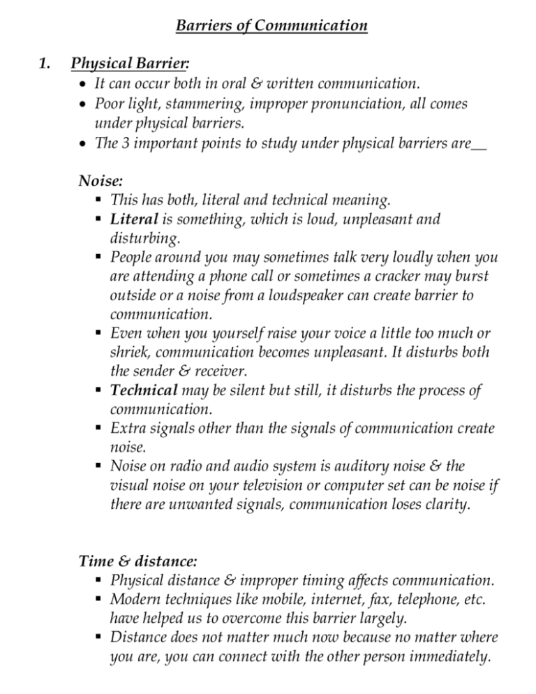 listening barriers in communication