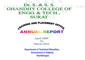 tpo report 2009-2010 - Dr. S. & SS Ghandhy College of Engineering