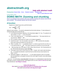 Abstract Math: Zooming and Chunking