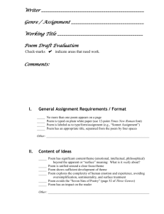 poetry rubric