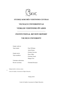 annex. vilnius university response to review report