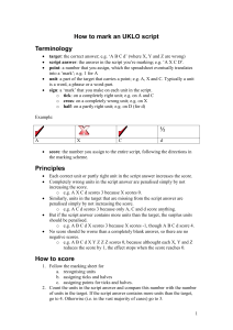 Answer-sheet for all levels with correct answers and marking