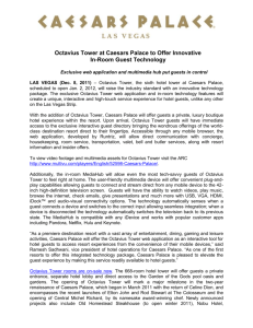 Octavius Tower at Caesars Palace to Offer Innovative In