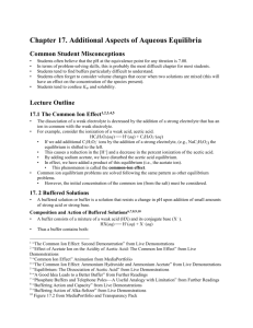 Chapter 17. Additional Aspects of Aqueous Equilibria