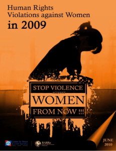 Human Rights Violations against Women in 2009