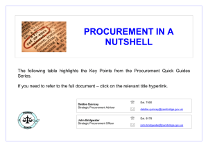 Procurement in a Nutshell